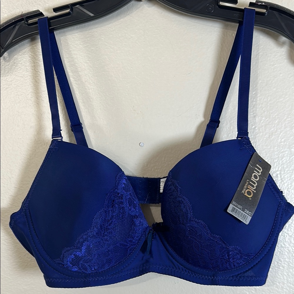 NEW Mamia Blue Lace Underwire Bra